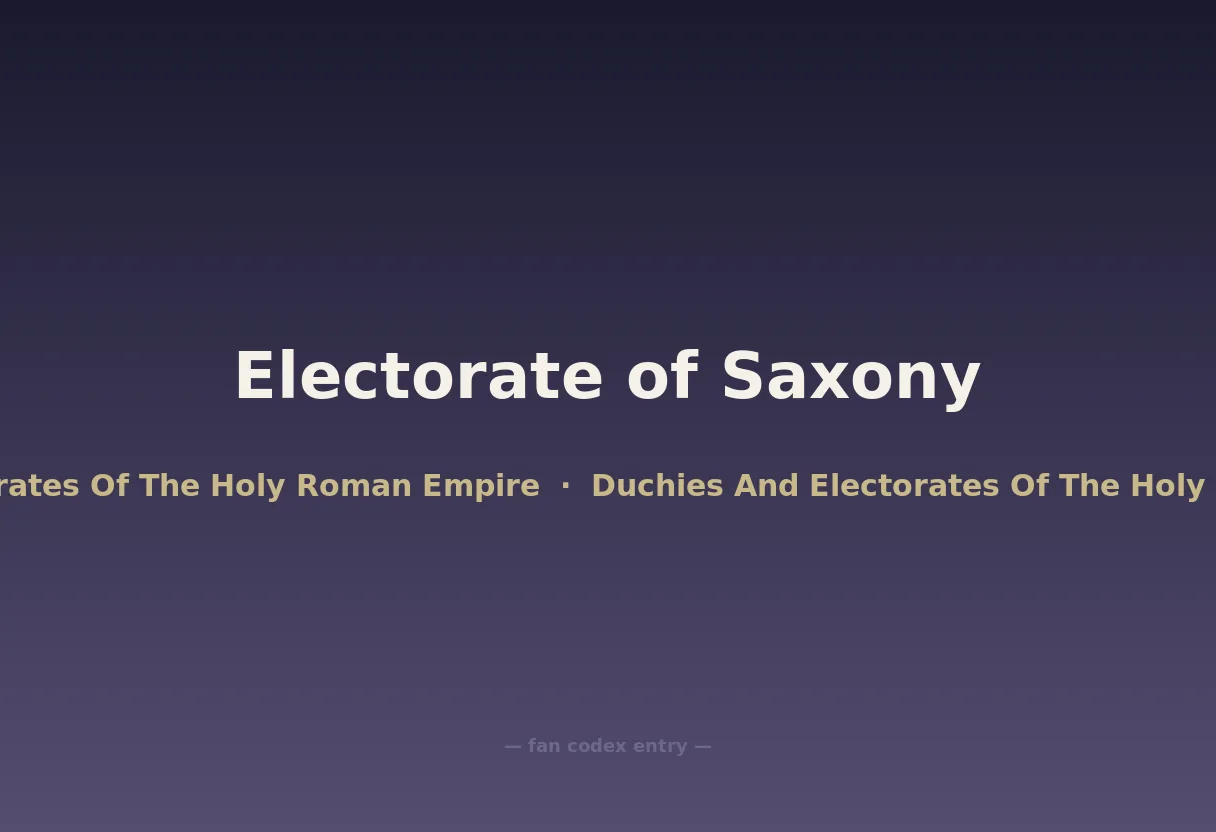 Electorate of Saxony